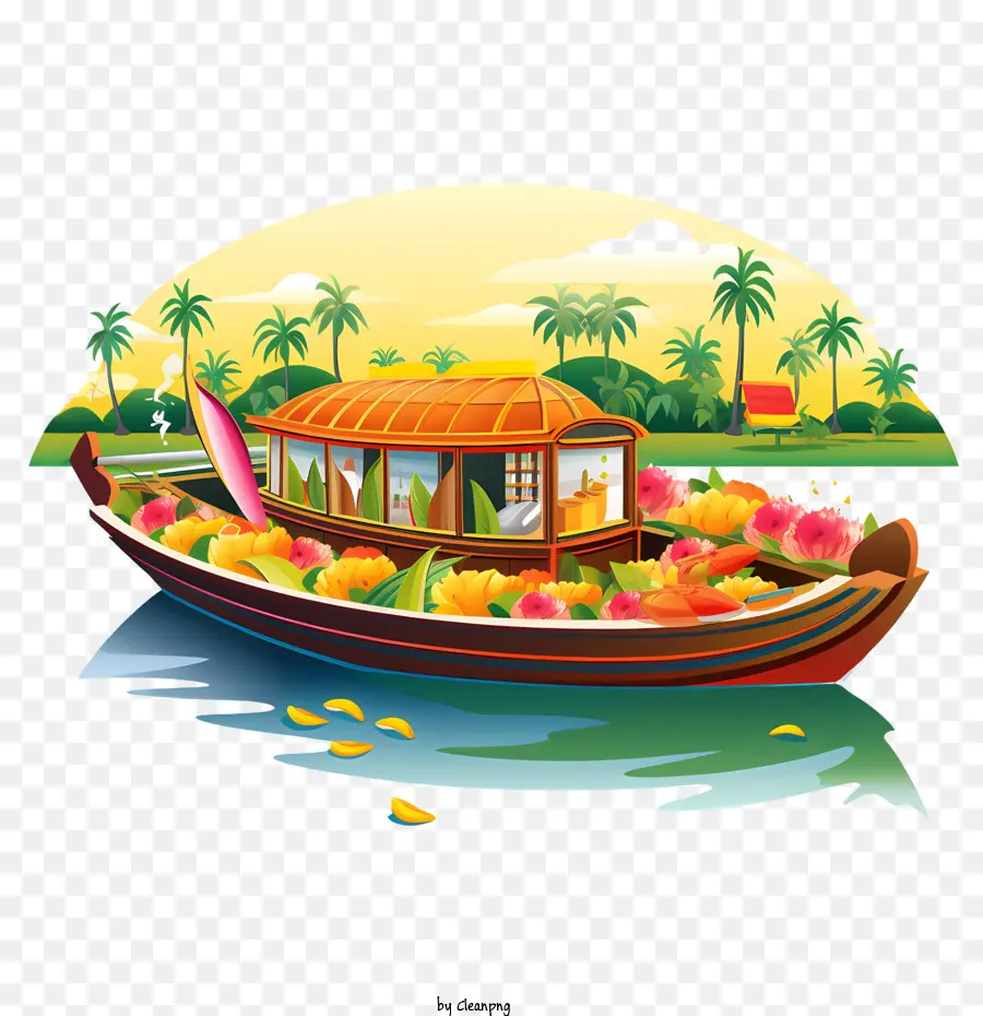 Bateau Onam，Bateau à Fruits PNG