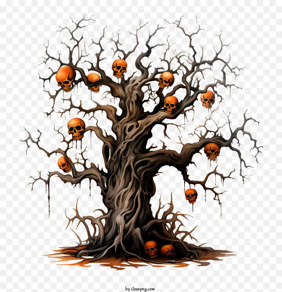 Arbre D'halloween，Arbre PNG