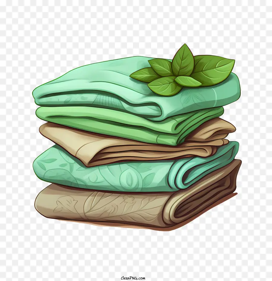 Pile De Vêtements，Serviettes Pliées PNG