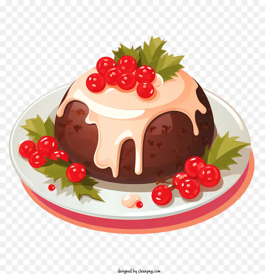 Le Christmas Pudding，Gâteau De Velours Rouge PNG