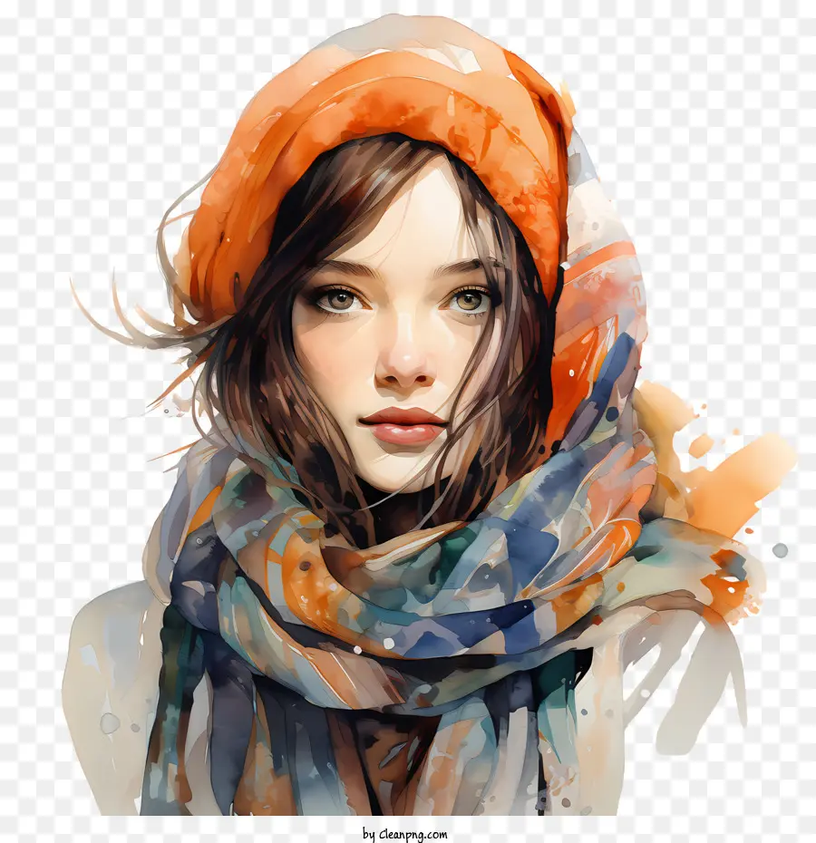 Journée Du Foulard，Femme Avec écharpe PNG