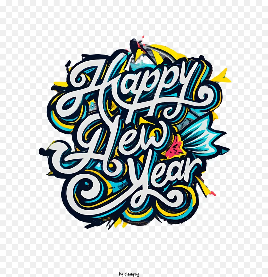 2024 Nouvel An，Bonne Et Heureuse Année PNG
