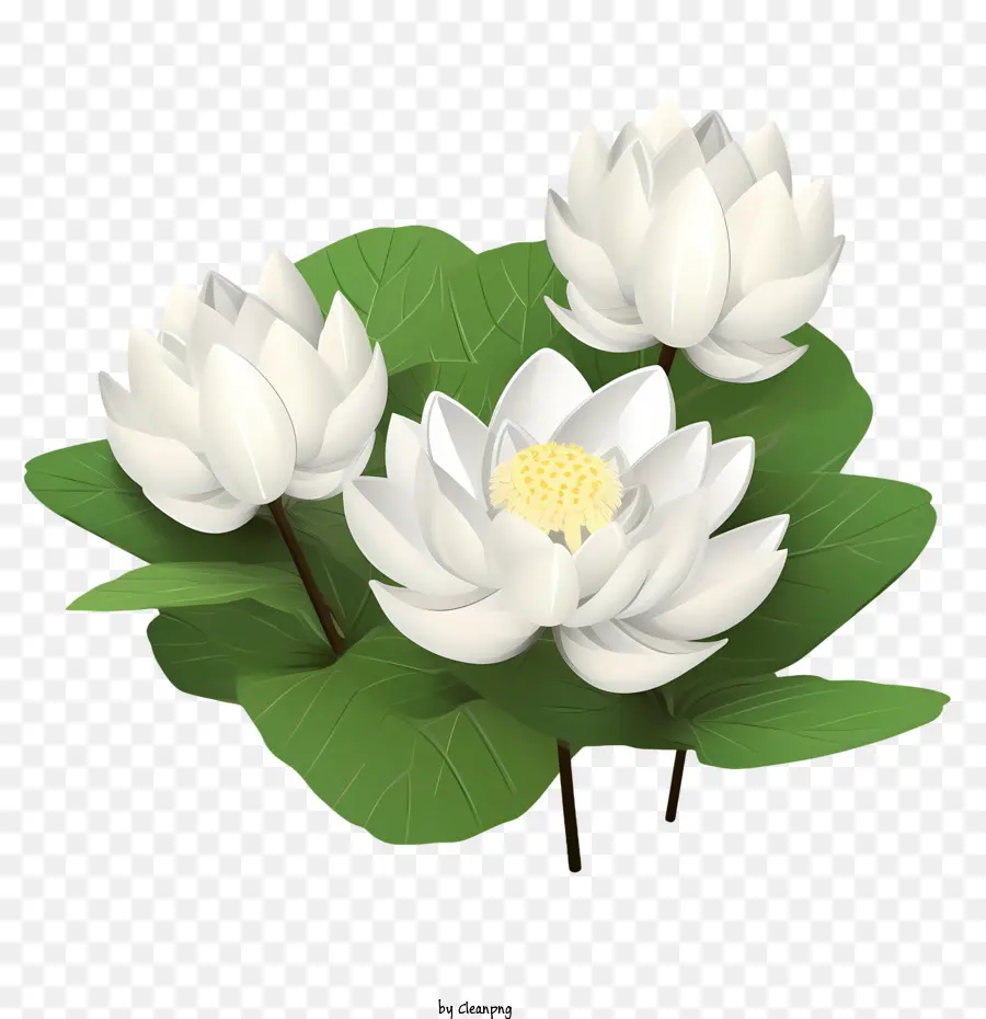 Fleur De Lotus，Fleurs Blanches PNG