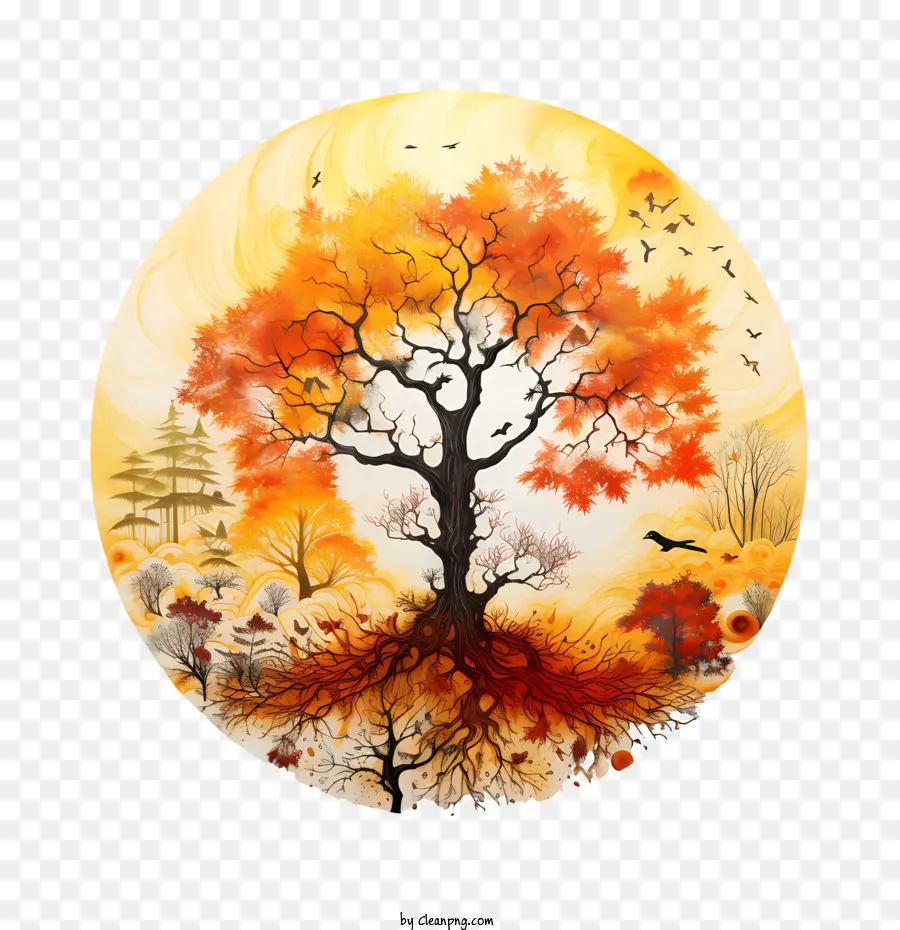 Équinoxe D'automne，Paysage D'automne PNG