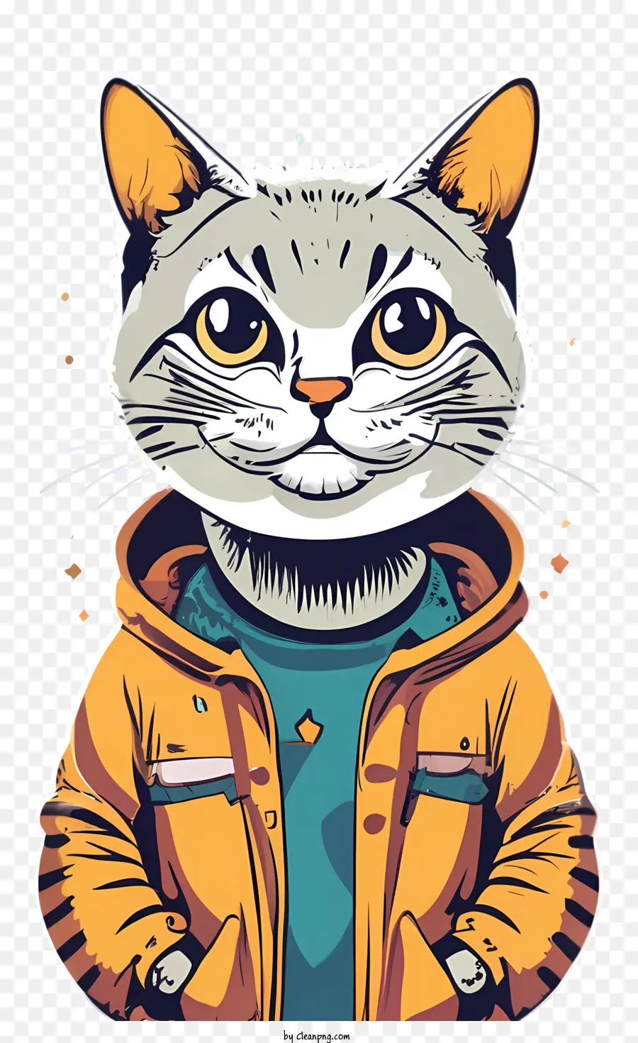 Chat De Dessin Animé，Veste PNG