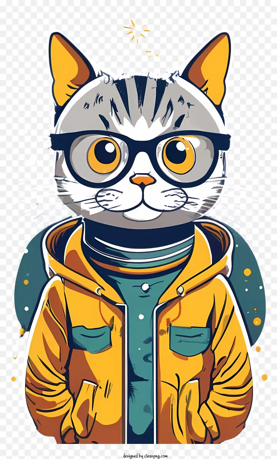 Chat De Dessin Animé，Veste PNG