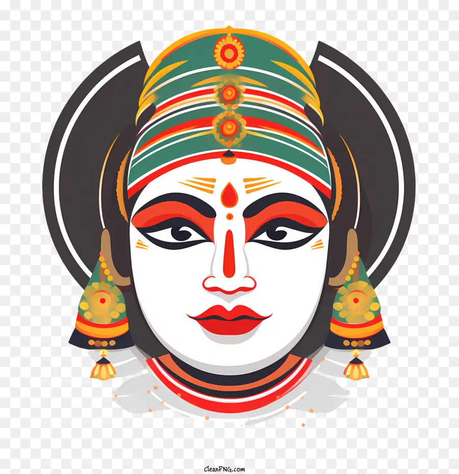 Onam Kathakali，Visage PNG