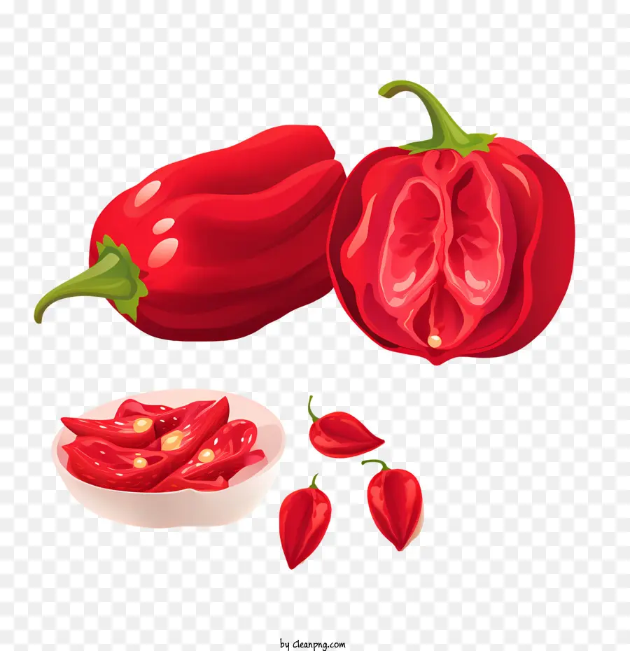 Jalapeno，Poivrons Rouges PNG