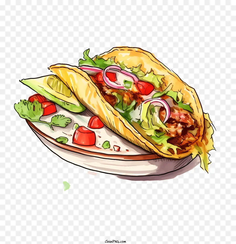 Tacos，Mexicain PNG