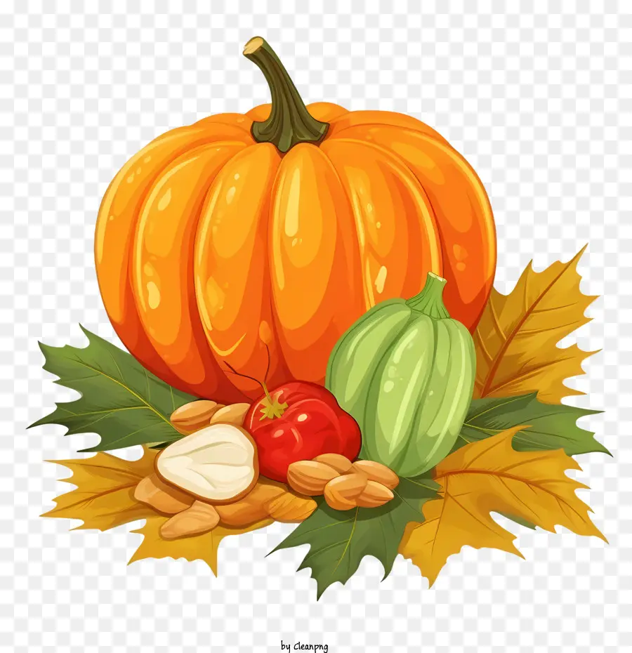 Automne Les Citrouilles，Citrouille PNG