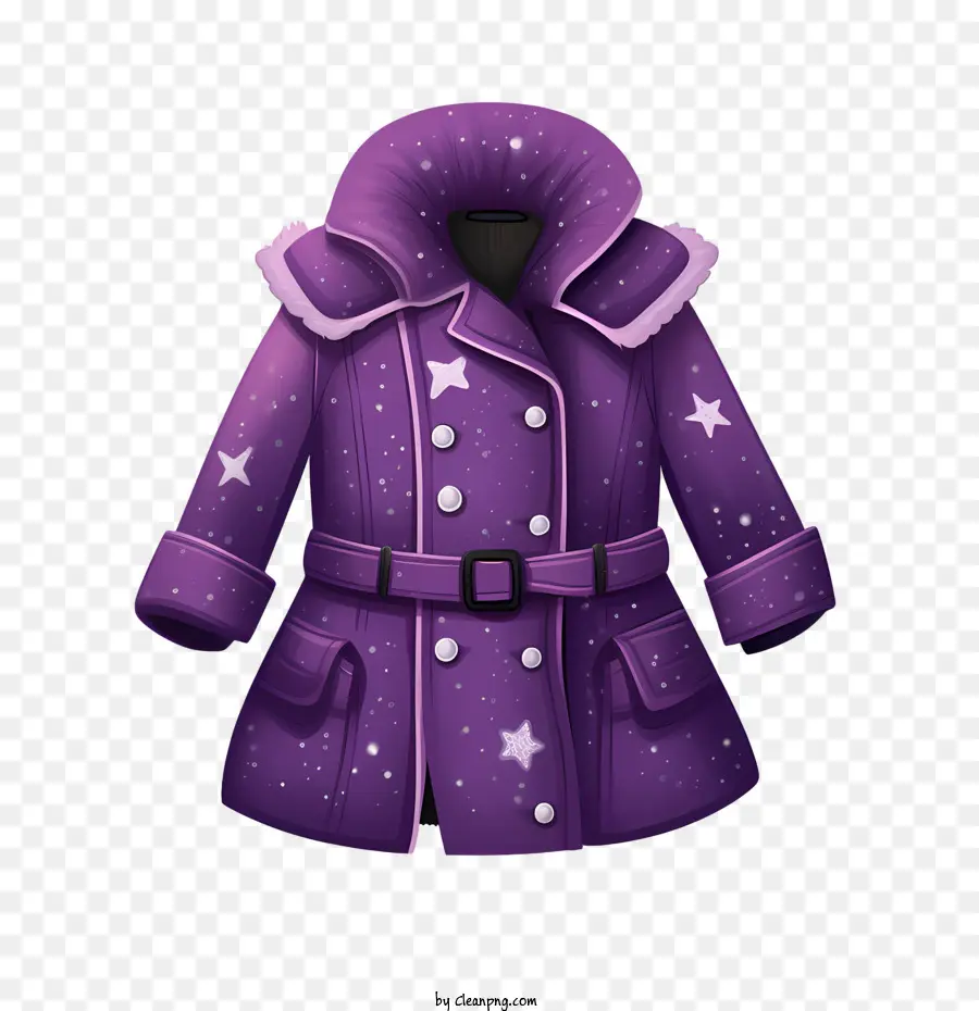 Manteau D'hiver，Manteau Violet PNG