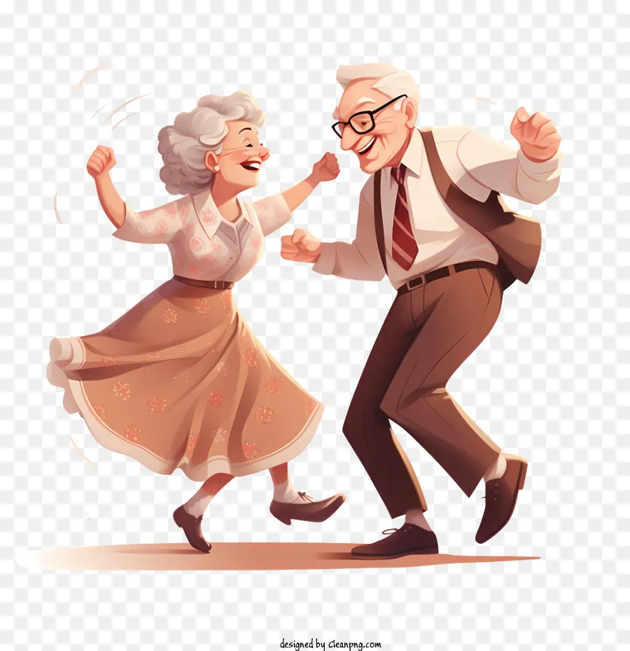 Jour De Danse，Couple De Personnes âgées Dansant PNG