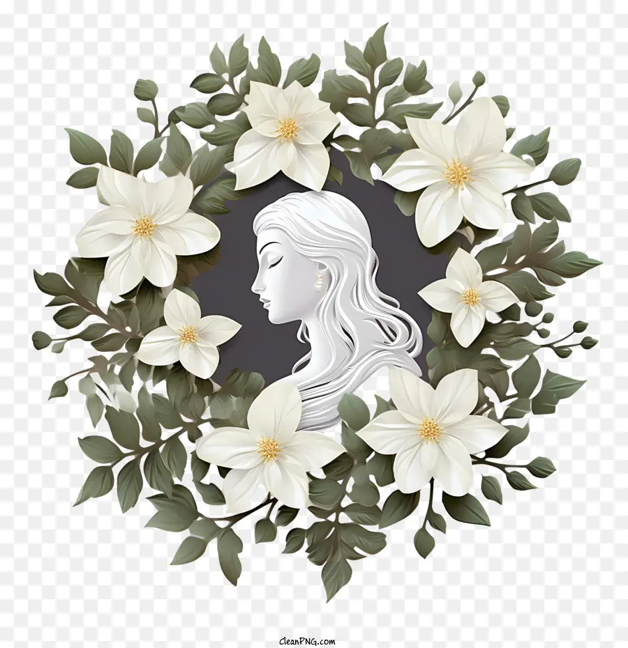 Couronne De Jasmin，Fleurs Blanches PNG