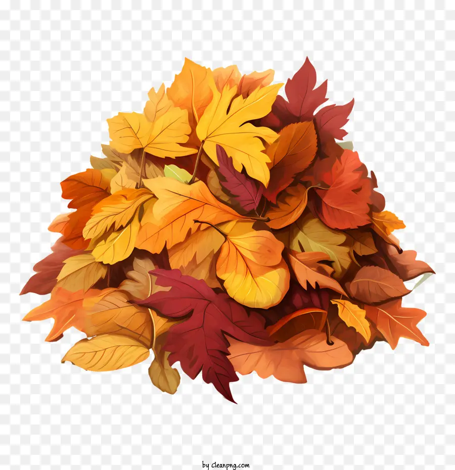 Tas De Feuilles，Feuilles D'automne PNG