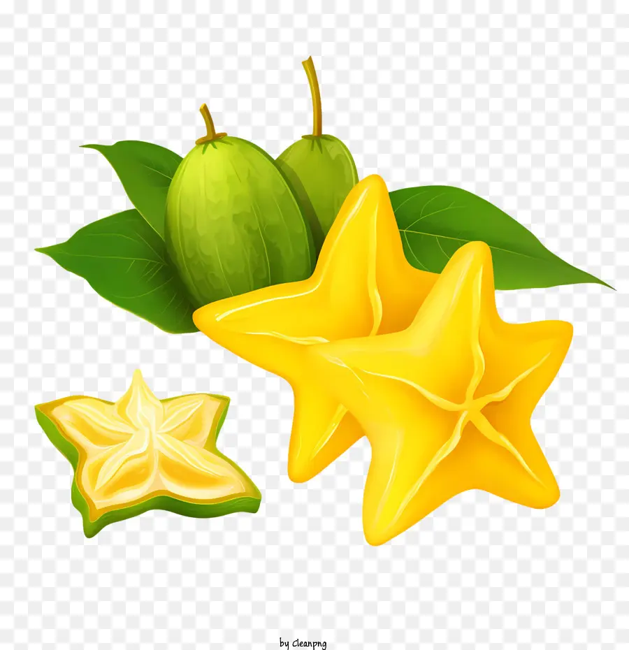 Carambole，Banane PNG