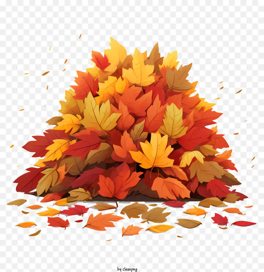 Tas De Feuilles，Feuilles D'automne PNG