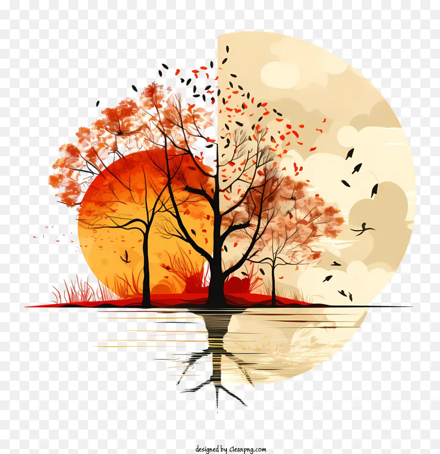 Équinoxe D'automne，Arbre D'automne PNG