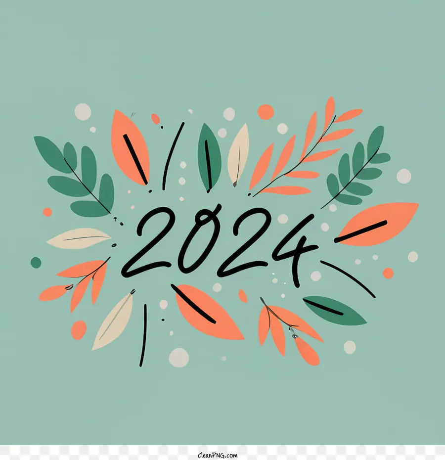 2024 Bonne Année，Verdure PNG