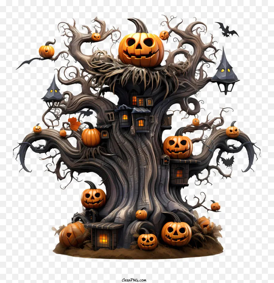 Halloween Arbre，Spooky Arbre PNG