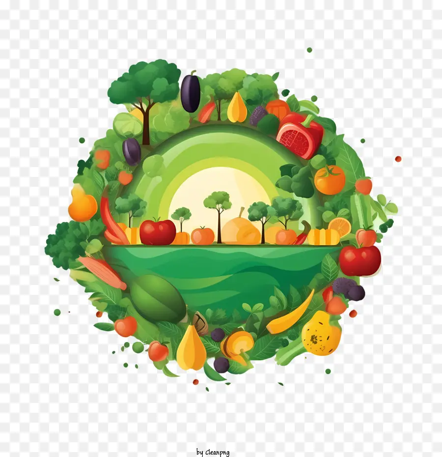 Monde Journée Végétarienne，Fruits PNG
