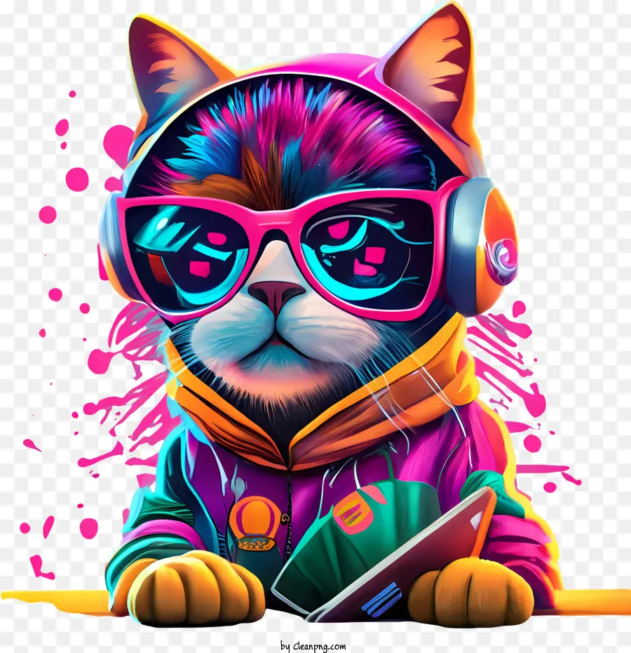 Chat De Dessin Animé，Chat PNG