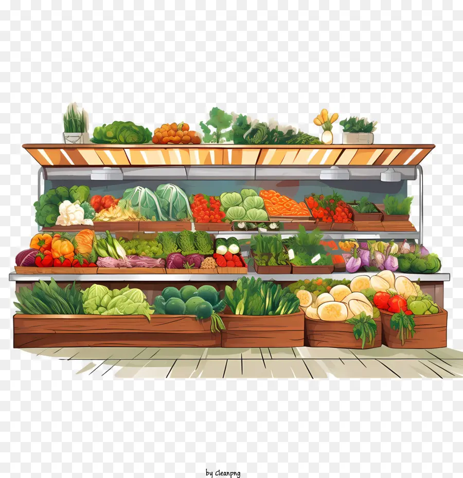 Marché De L'alimentation Végétarienne，Légumes PNG