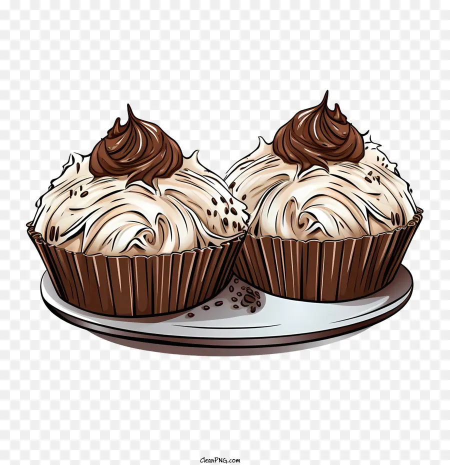 Chocolat Cupcake Jour，Des Petits Gâteaux Au Chocolat PNG