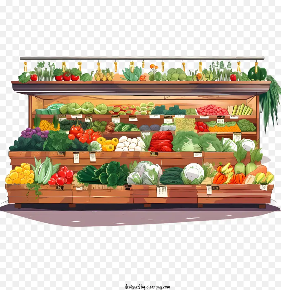 Marché De L'alimentation Végétarienne，Légumes PNG