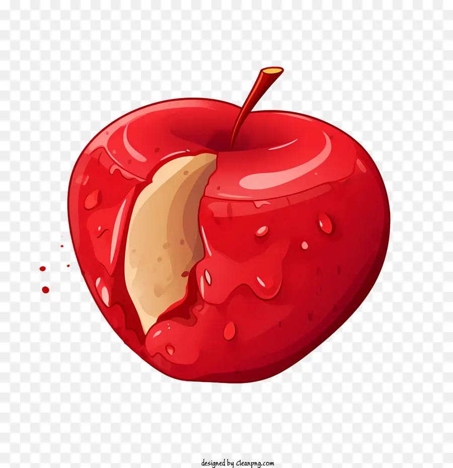 Manger Une Pomme Rouge De La Journée，Pomme Rouge PNG