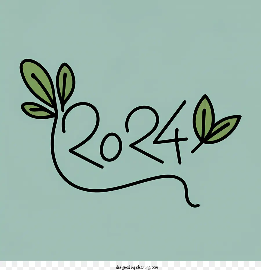 2024 Bonne Année，Fleurs PNG