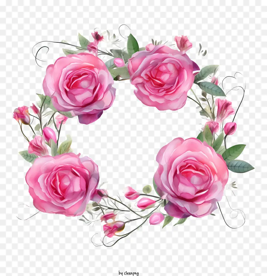 Couronne De Roses，Fleurs PNG