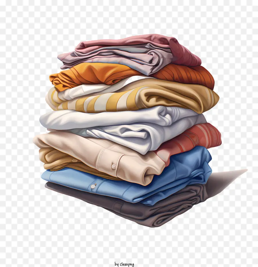 Pile De Vêtements，Plié PNG