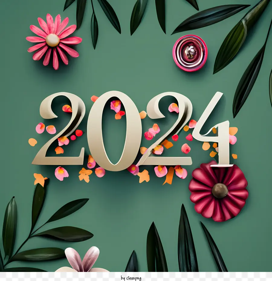 Bonne Année 2024，2024 PNG