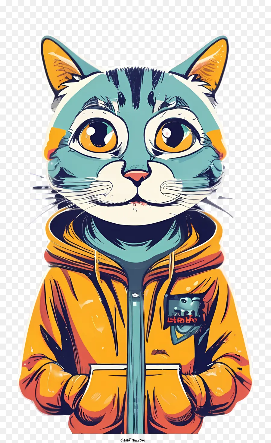 Chat De Dessin Animé，Veste PNG