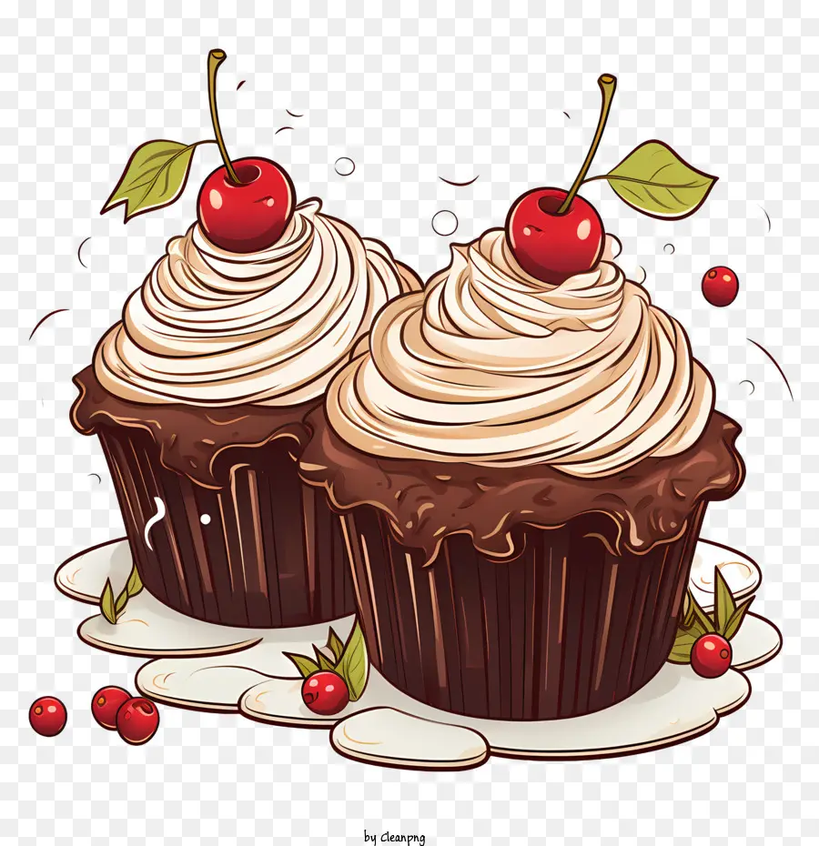 Chocolat Cupcake Jour，Des Petits Gâteaux Au Chocolat PNG