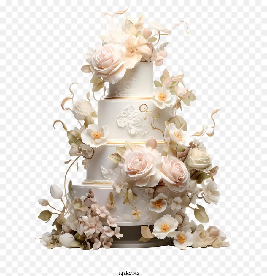 Gâteau De Mariage，Blanc PNG