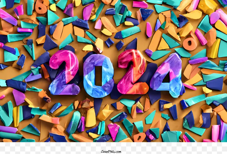 Bonne Année 2024，2024 PNG