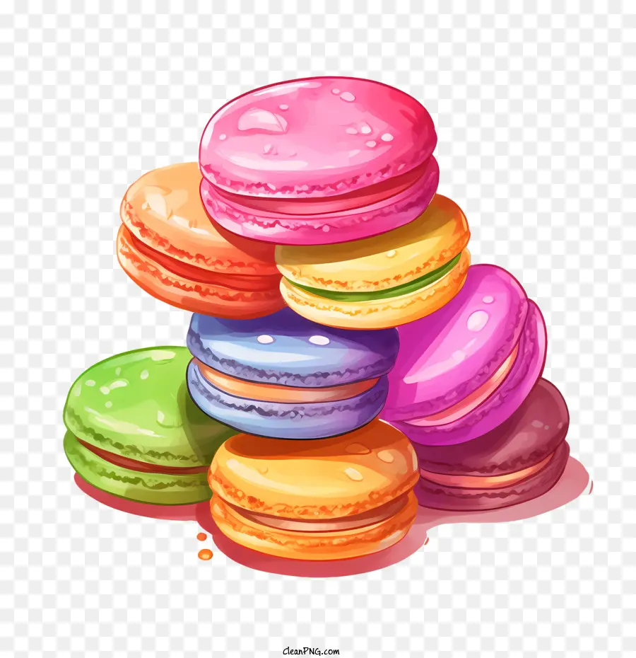 Journée Du Macaron，Macarons Colorés PNG