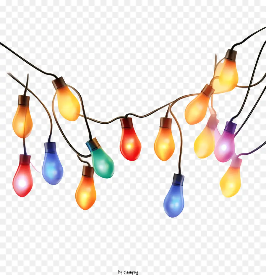 Lumières De Noël，Lumières Colorées PNG