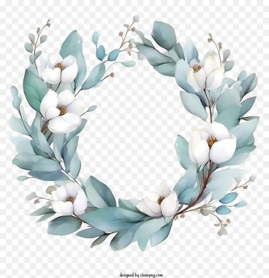 Couronne D'eucalyptus，Couronne De Fleurs PNG