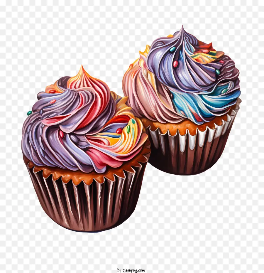 Journée Des Cupcakes Au Chocolat，Petit Gâteau Coloré PNG