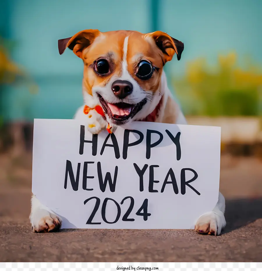 Bonne Année 2024，Chien PNG