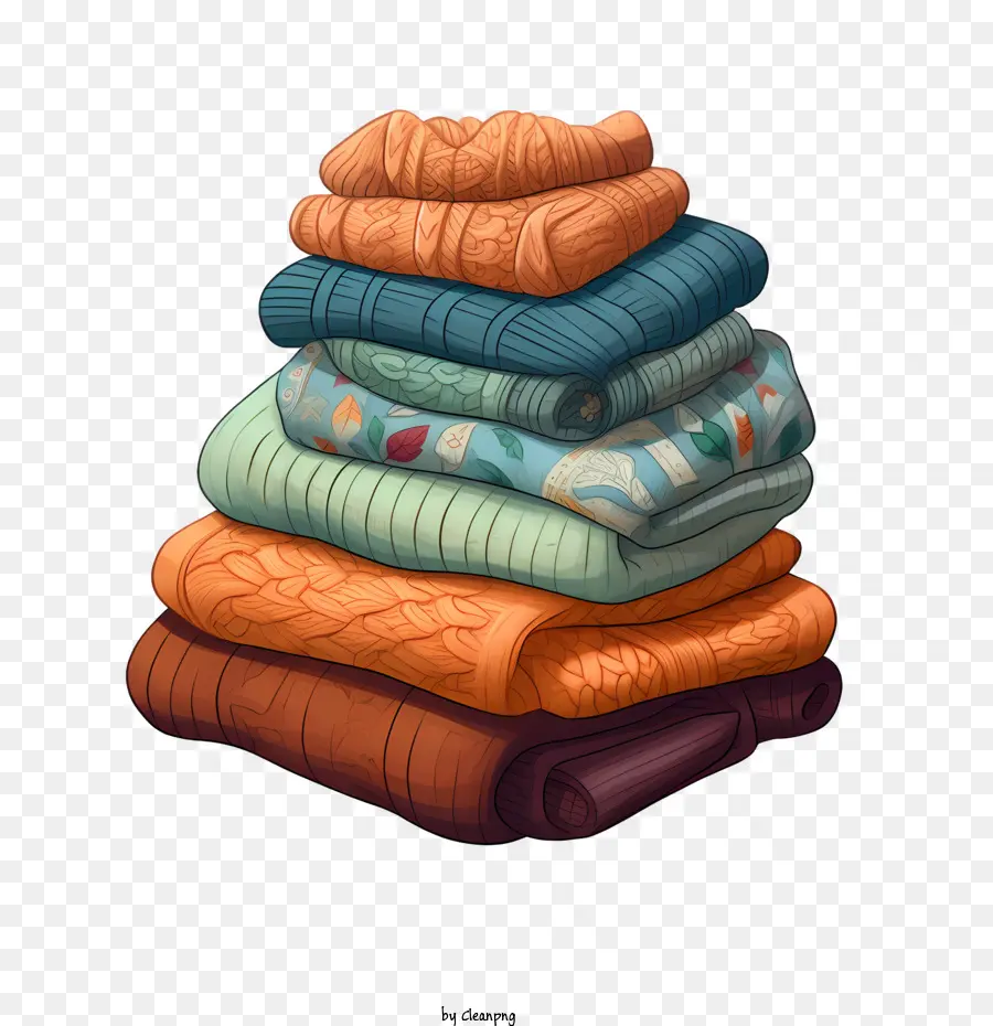 Pile De Vêtements，Vêtements Pliés PNG