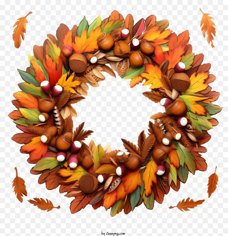 Couronne De Thanksgiving，Couronne D'automne PNG