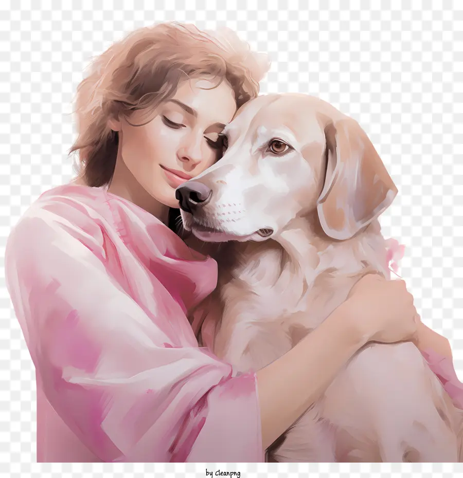 Journée Des Câlins à Votre Chien，Femme Avec Chien PNG