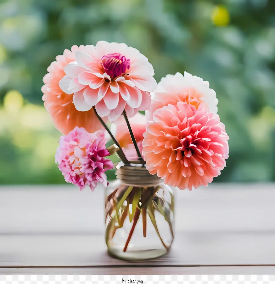 Journée Nationale Des Pots Mason，Bouquet De Fleurs En Pot PNG