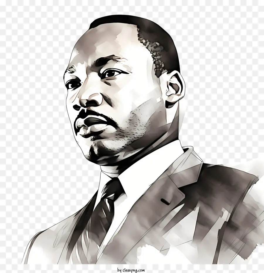 Journée Martin Luther King Jr，Portrait PNG