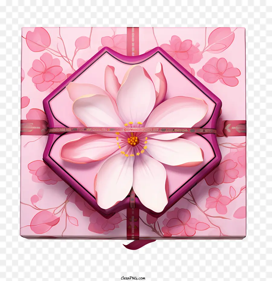 Coffret Rose，Coffret Cadeau PNG