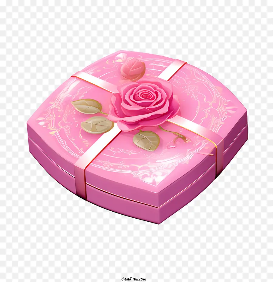 Rose De Boîte Cadeau，Rose PNG