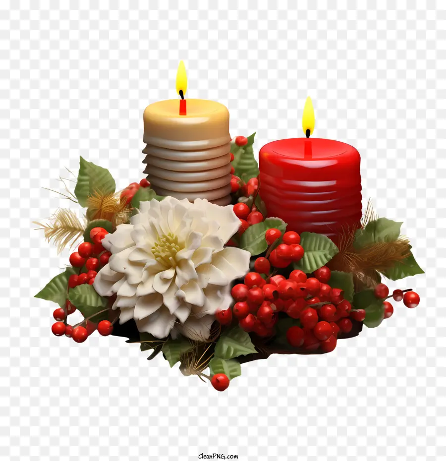 Bougie De Noël，Bougies PNG